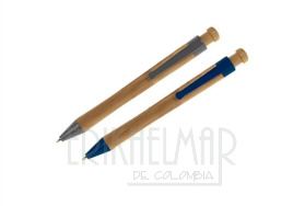 Bambu esfero metalico