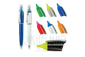 boligrafo metalico con resaltador