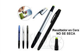 boligrafo resaltador y stylus